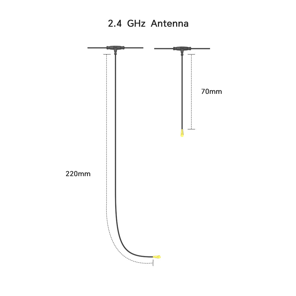 Eighosee 2 Antennes ELRS 2,4 GHz Antennes de Transmission Haute Vitesse 40 mm pour Avions Télécommandés FPV Modèles A